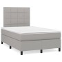 Cama box spring con colchón tela gris claro 120x200 cm de vidaXL, Camas y somieres - Ref: Foro24-3141761, Precio: 408,91 €, D...