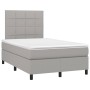 Cama box spring con colchón tela gris claro 120x200 cm de vidaXL, Camas y somieres - Ref: Foro24-3141761, Precio: 408,91 €, D...