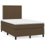 Cama box spring con colchón tela marrón oscuro 120x200 cm de vidaXL, Camas y somieres - Ref: Foro24-3141684, Precio: 403,84 €...