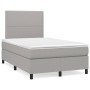Cama box spring con colchón tela gris claro 120x200 cm de vidaXL, Camas y somieres - Ref: Foro24-3141681, Precio: 396,86 €, D...