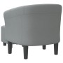 Sillón con taburete tela gris claro en Sillones | Comprar online en Foru.es