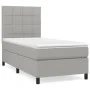 Box spring bed with light gray fabric mattress 100x200 cm by vidaXL, Beds and slatted bases - Ref: Foro24-3141753, Price: 341...