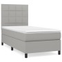 Cama box spring con colchón tela gris claro 100x200 cm de vidaXL, Camas y somieres - Ref: Foro24-3141753, Precio: 343,17 €, D...