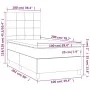 Box spring bed with light gray fabric mattress 100x200 cm by vidaXL, Beds and slatted bases - Ref: Foro24-3141753, Price: 341...