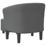 Sillón con taburete tela gris oscuro en Sillones | Comprar online en Foru.es