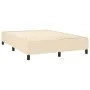 Box spring bed with cream fabric mattress 140x200 cm by vidaXL, Beds and slatted bases - Ref: Foro24-3141782, Price: 478,28 €...