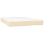 Box spring bed with cream fabric mattress 140x200 cm by vidaXL, Beds and slatted bases - Ref: Foro24-3141782, Price: 478,28 €...