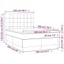 Box spring bed with cream fabric mattress 140x200 cm by vidaXL, Beds and slatted bases - Ref: Foro24-3141782, Price: 478,28 €...