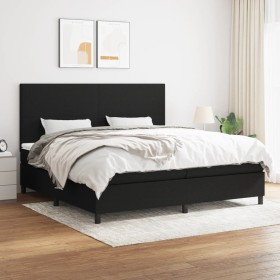 Cama box spring con colchón tela negro 200x200 cm de vidaXL, Camas y somieres - Ref: Foro24-3141643, Precio: 642,74 €, Descue...