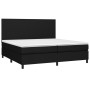 Cama box spring con colchón tela negro 200x200 cm de vidaXL, Camas y somieres - Ref: Foro24-3141643, Precio: 642,74 €, Descue...