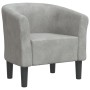 Sillón de terciopelo gris claro en Sillones | Comprar online en Foru.es