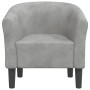 Sillón de terciopelo gris claro en Sillones | Comprar online en Foru.es