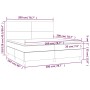 Cama box spring con colchón tela negro 200x200 cm de vidaXL, Camas y somieres - Ref: Foro24-3141643, Precio: 642,74 €, Descue...