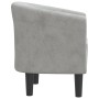 Sillón de terciopelo gris claro en Sillones | Comprar online en Foru.es