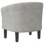 Sillón de terciopelo gris claro en Sillones | Comprar online en Foru.es