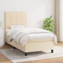 Cama box spring con colchón tela color crema 100x200 cm de vidaXL, Camas y somieres - Ref: Foro24-3141758, Precio: 323,52 €, ...