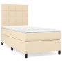 Cama box spring con colchón tela color crema 100x200 cm de vidaXL, Camas y somieres - Ref: Foro24-3141758, Precio: 323,52 €, ...