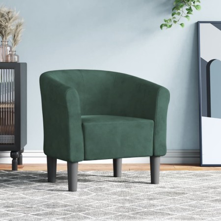 Sillón de terciopelo verde oscuro en Sillones | Comprar online en Foru.es