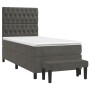 Cama box spring con colchón terciopelo gris oscuro 90x190 cm de vidaXL, Camas y somieres - Ref: Foro24-3137996, Precio: 366,7...