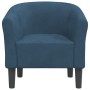 Sillón de terciopelo azul oscuro en Sillones | Comprar online en Foru.es