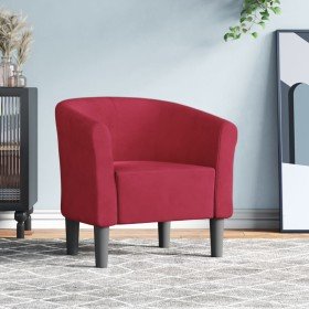 Sillón de terciopelo rojo tinto en Sillones | Comprar online en Foru.es