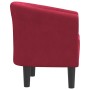 Sillón de terciopelo rojo tinto en Sillones | Comprar online en Foru.es