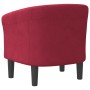 Sillón de terciopelo rojo tinto en Sillones | Comprar online en Foru.es