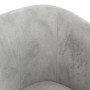 Sillón con taburete terciopelo gris claro en Sillones | Comprar online en Foru.es