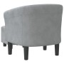 Sillón con taburete terciopelo gris oscuro en Sillones | Comprar online en Foru.es