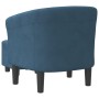Sillón con taburete terciopelo azul oscuro en Sillones | Comprar online en Foru.es