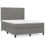Boxspringbett mit dunkelgrauer Stoffmatratze 140x200 cm von vidaXL, Betten und Lattenroste - Ref: Foro24-3141698, Preis: 459,...