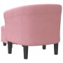 Sillón con taburete terciopelo rosa en Sillones | Comprar online en Foru.es