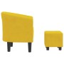 Sillón con taburete terciopelo amarillo en Sillones | Comprar online en Foru.es