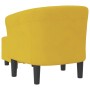 Sillón con taburete terciopelo amarillo en Sillones | Comprar online en Foru.es