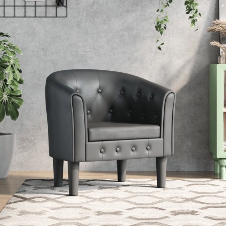 Sillón cuero sintético gris en Sillones | Comprar online en Foru.es