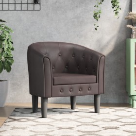 Sillón cuero sintético marrón en Sillones | Comprar online en Foru.es
