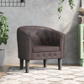 Sillón cuero sintético marrón en Sillones | Comprar online en Foru.es