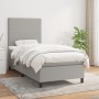Cama box spring con colchón tela gris claro 90x190 cm de vidaXL, Camas y somieres - Ref: Foro24-3141577, Precio: 314,78 €, De...