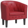 Sillón cuero sintético rojo tinto en Sillones | Comprar online en Foru.es