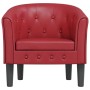 Sillón cuero sintético rojo tinto en Sillones | Comprar online en Foru.es