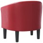 Sillón cuero sintético rojo tinto en Sillones | Comprar online en Foru.es