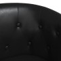 Sillón con taburete cuero sintético negro en Sillones | Comprar online en Foru.es