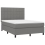 Cama box spring con colchón tela gris oscuro 140x200 cm de vidaXL, Camas y somieres - Ref: Foro24-3141778, Precio: 499,63 €, ...