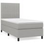 Cama box spring con colchón tela gris claro 90x190 cm de vidaXL, Camas y somieres - Ref: Foro24-3141897, Precio: 314,37 €, De...