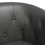 Sillón con taburete cuero sintético gris en Sillones | Comprar online en Foru.es