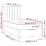 Box spring bed with light gray fabric mattress 90x190 cm by vidaXL, Beds and slatted bases - Ref: Foro24-3141897, Price: 300,...