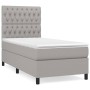 Cama box spring con colchón tela gris claro 90x190 cm de vidaXL, Camas y somieres - Ref: Foro24-3141977, Precio: 315,11 €, De...