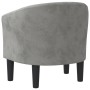 Sillón de terciopelo gris claro en Sillones | Comprar online en Foru.es