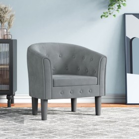 Sillón de terciopelo gris oscuro en Sillones | Comprar online en Foru.es