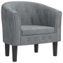 Sillón de terciopelo gris oscuro en Sillones | Comprar online en Foru.es